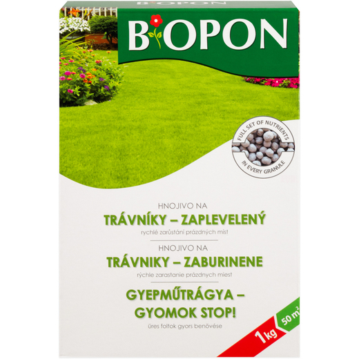 BOPON hnojivo na trávník proti plevelům 1kg minerální