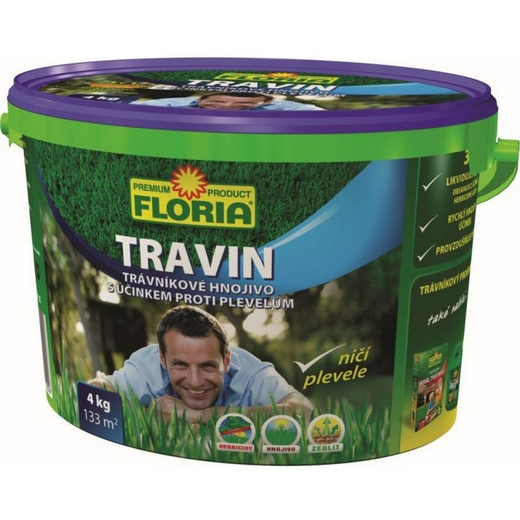 Floria TRAVIN trávníkové hnojivo s herbicidy 4 kg