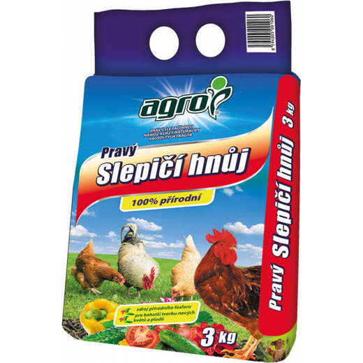 Hnůj slepičí granulovaný 3 kg